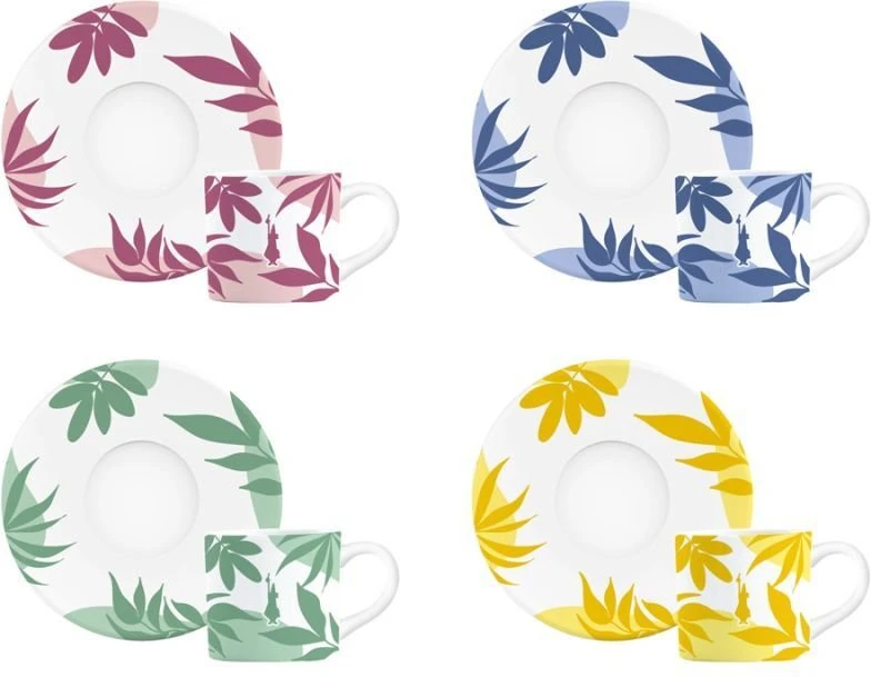 Bialetti - Primavera - 4 puodelių ir lėkštučių rinkinys