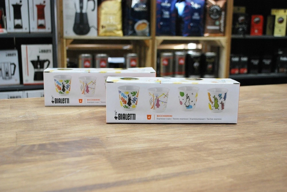 Kavos Puodelių Rinkinys - Bialetti Arte 60ml, baltas porcelianas