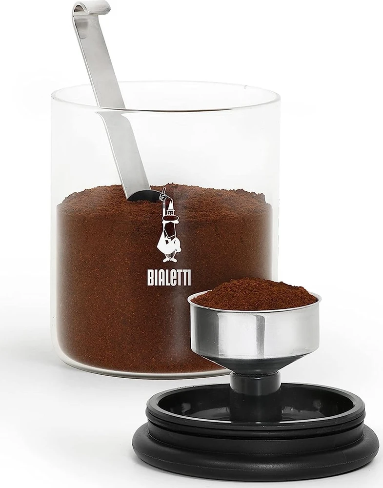 Stiklinis kavos indelis, padedantis išvengti atliekų susidarymo, „Bialetti“