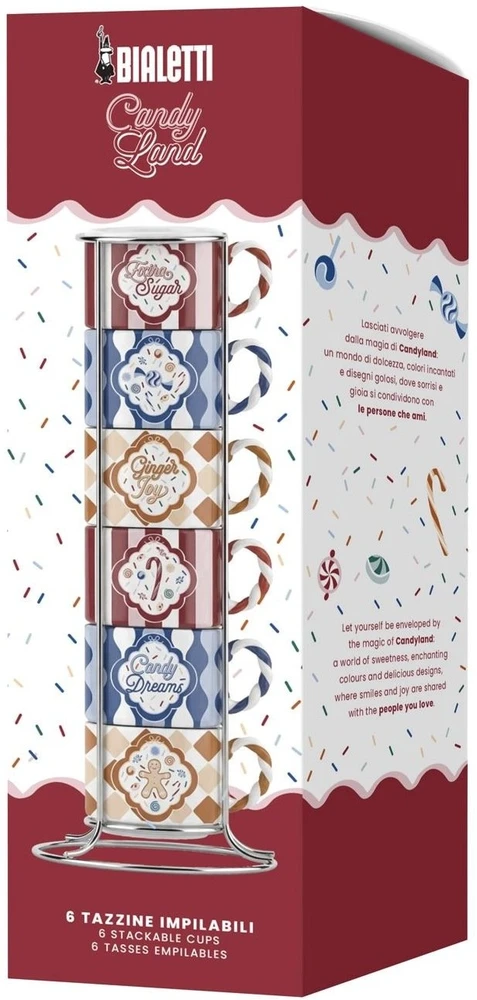 Bialetti Candyland Do Espresso 6 vnt. x 60 ml mėlyna