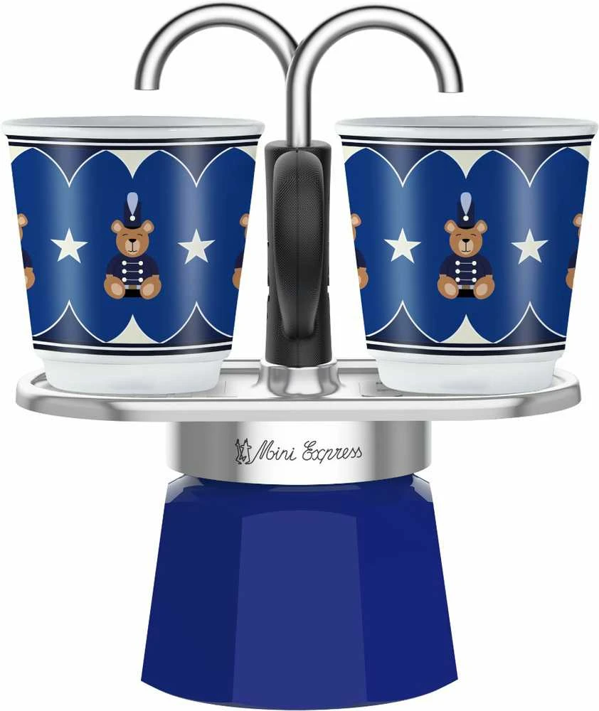 Bialetti Mini Express 2TZ (100 ml) Joyful Christmas 2 x 45 ml mėlyna
