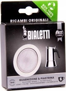 Bialetti – sandariklis + sietelis, skirtas Bialetti 6tz plieniniams kavos aparatams