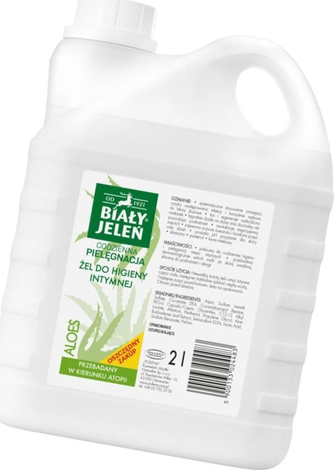 Biay Jelen Baltas Jeleń Baltas JELEŃ Aloes intymios higienos gelio papildymas 2l