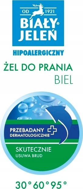Biay Jelen Baltas Jeleń Skalbimo gelis Baltas JELEŃ Biel Hipoalerginis 5l