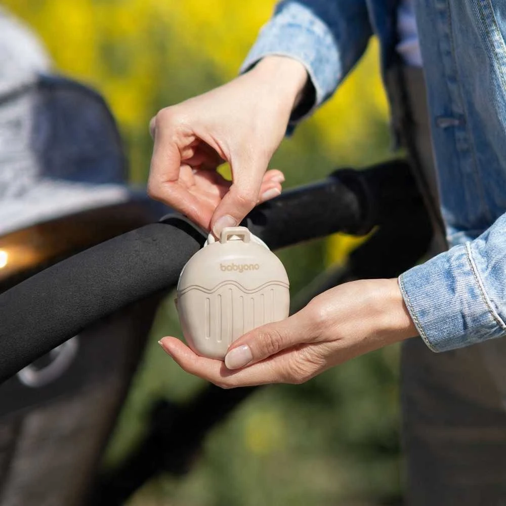 Bibs Baby Ono BabyOno čiulptukų dėklas silikoninis kreminis 1656/03