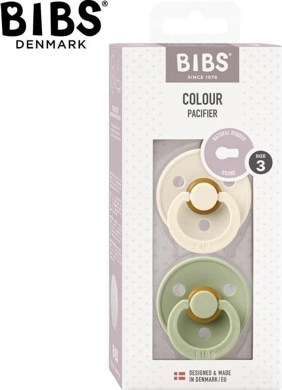 BIBS 18+ mėn. čiulptukai COLOUR, 2 vnt., Sage/Ivory
