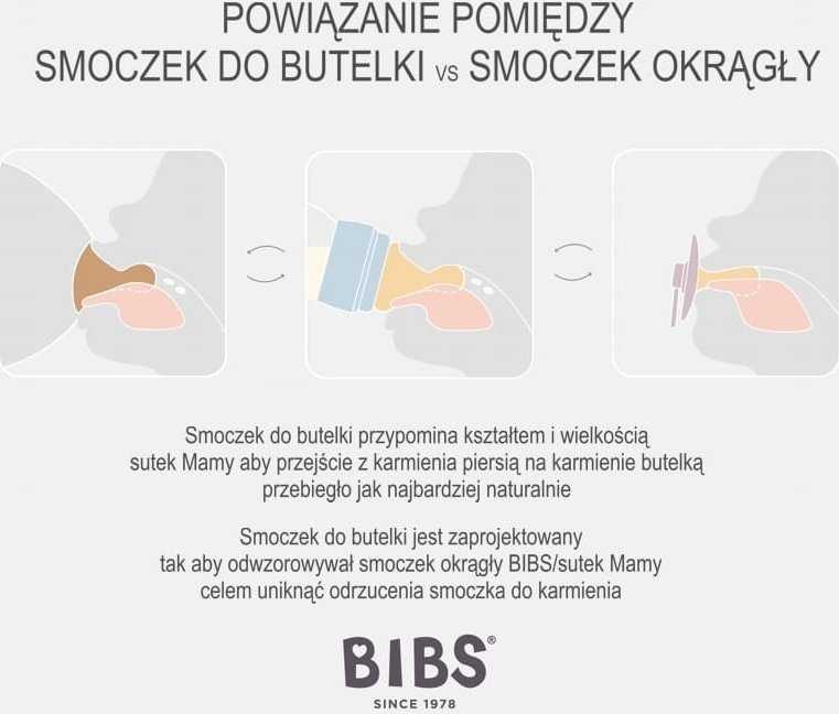 Čiulptukas Bibs De Lux Heather Baltas 1010294, 0-36 mėn, 1 vnt.
