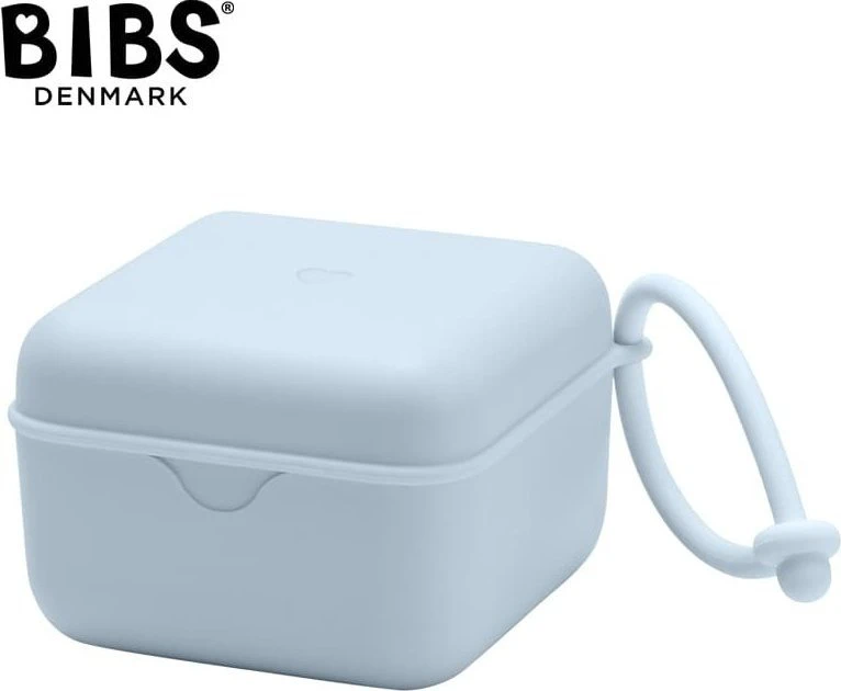 Bibs BIBS PACIFIER BOX BABY Mėlynas 2 in 1 čiulptukų dėklas ir čiulptukų sterilizavimo indas