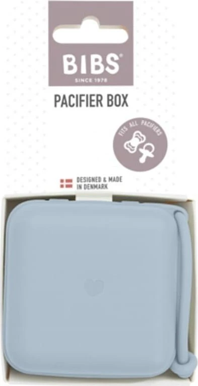 Bibs BIBS PACIFIER BOX BABY Mėlynas 2 in 1 čiulptukų dėklas ir čiulptukų sterilizavimo indas