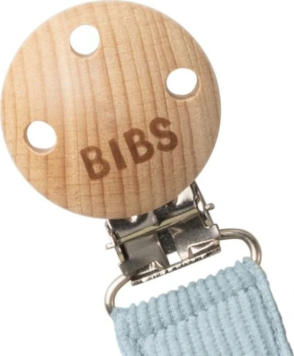 Bibs BIBS PACIFIER BRAID BABY Mėlynas & IVORY čiulptukų pakabukas 100% organinė medvilnė