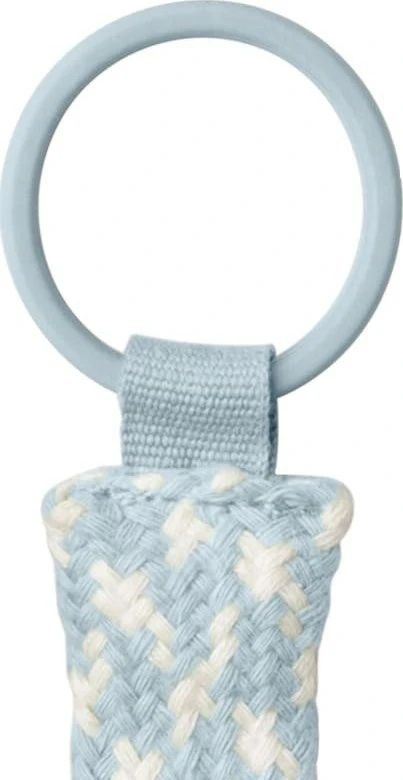 Bibs BIBS PACIFIER BRAID BABY Mėlynas & IVORY čiulptukų pakabukas 100% organinė medvilnė