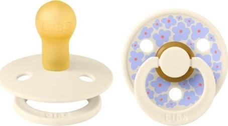 Bibs BIBS STUDIO COLOUR 2-PACK JASMINE IVORY S Čiulptukas nusiraminimui kauczuk Hevea