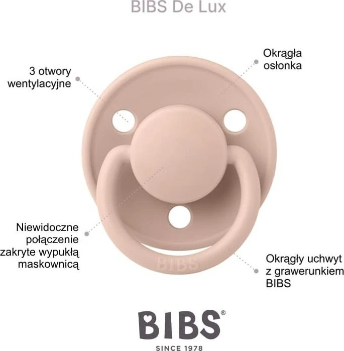 BIBS vaikiški čiulptukai, apvalūs, anatomiški, simetriški, 0m+ Ivory, 4 vnt.
