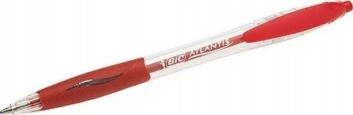 Bic BIC Atlantis Classic, Clip, Twist retractable ballpoint pen, Raudona, 12 pc(s), Medium