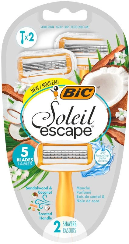Bic BIC Skustuvas Soleil Escape 5 Sandalwood&Coconut 1pak.-2vnt.