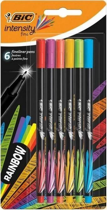 BIC Intensity Fine spalvoti rašikliai pakuotėje