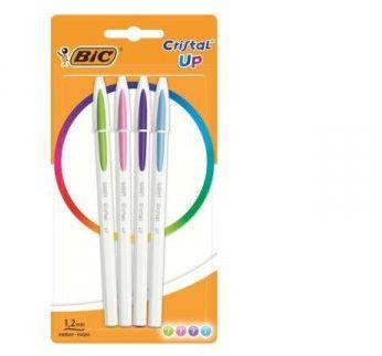 Bic Cristal Up pasteliniai rašikliai, 4 spalvos