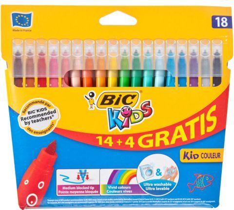 BIC TIPS BIC KIDS KID COULEUR DĖŽUTĖ 14+4 Vnt. - 841802