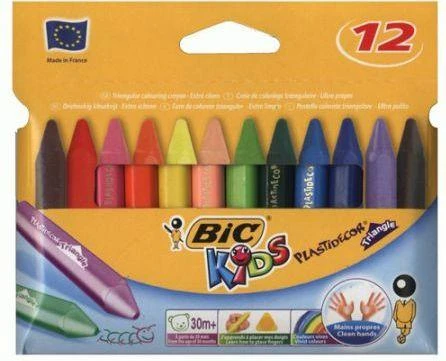 Kreidelės BIC Plastic , 12 vienetų