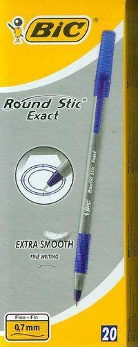 Bic Tušinukas Round Stic Exact 0.8 mm, mėlynas, pakuotėje 20 vnt. 340879