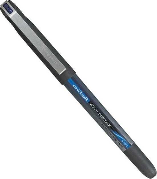 Bic Uni Vision 185 Needle Point Roller Blå,skrivefarve blå, Micro, rør spids (udsalg,restparti prisen er for 12stk)