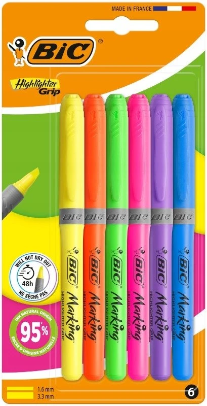 Bic 6 spalvų neoninis žymeklis BC B/C
