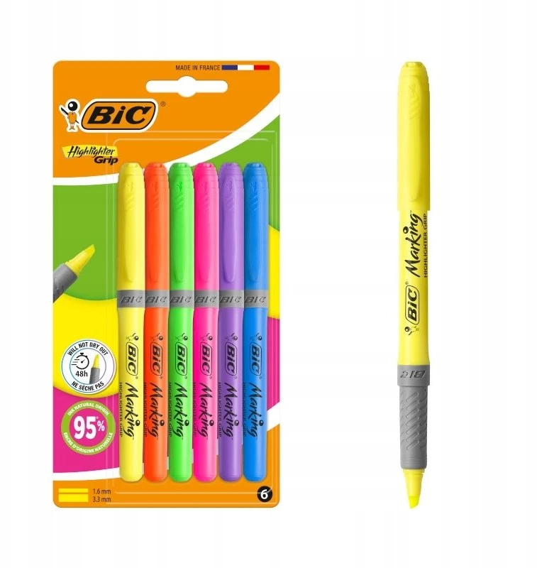 Bic 6 spalvų neoninis žymeklis BC B/C