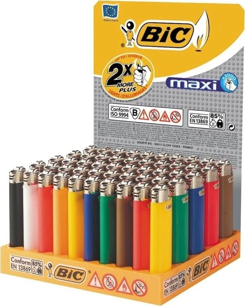 Bic Bic Zapalniczka j26 1op.-50szt Mix wzorów i kolorów