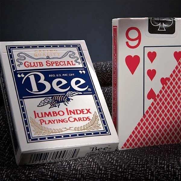 Bicycle Bee Jumbo Pokerio kortos (Mėlynos)