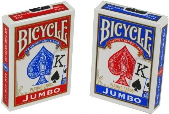 Bicycle Rider Jumbo Pokerio Kortos (Raudonos)