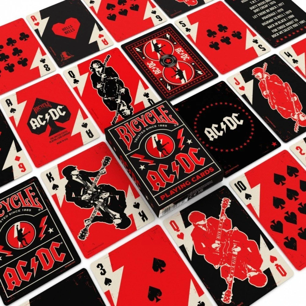 Bicycle AC/DC pokerio kortos – kolekcinės, triukams ir žaidimams