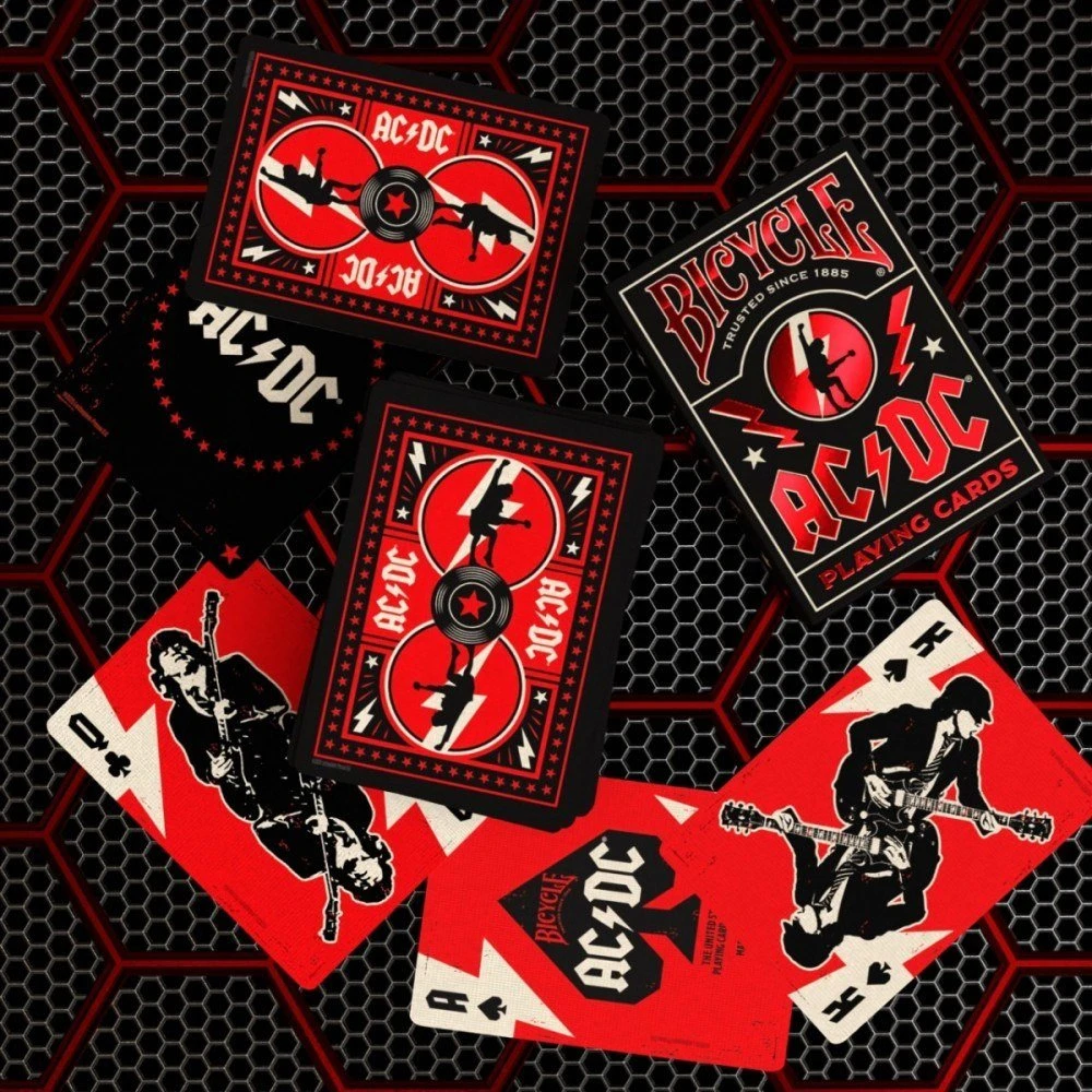 Bicycle AC/DC pokerio kortos – kolekcinės, triukams ir žaidimams