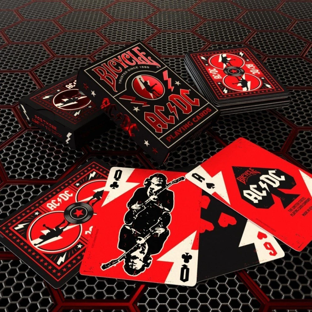 Bicycle AC/DC pokerio kortos – kolekcinės, triukams ir žaidimams