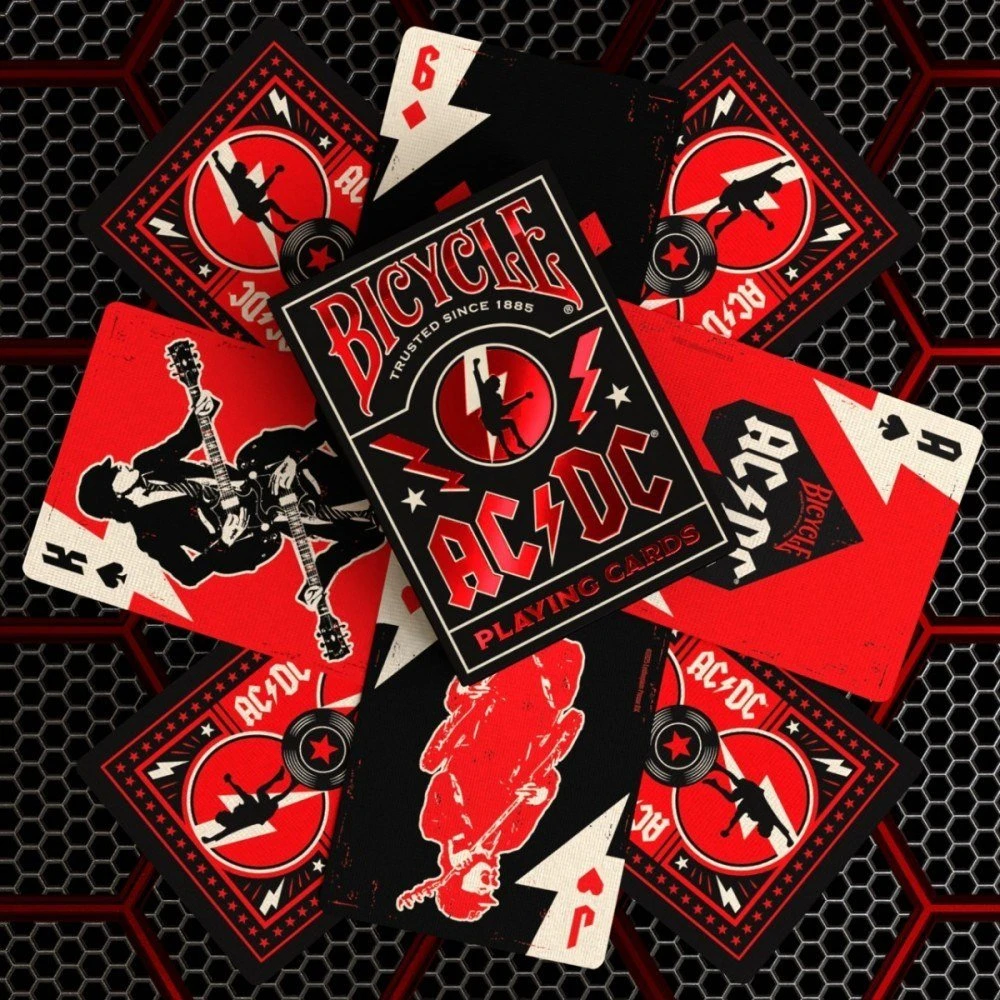 Bicycle AC/DC pokerio kortos – kolekcinės, triukams ir žaidimams