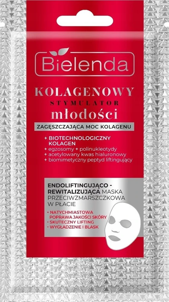 BIELENDA Collagen Youth Stimulator Endolifting ir atgaivinanti kaukė nuo raukšlių