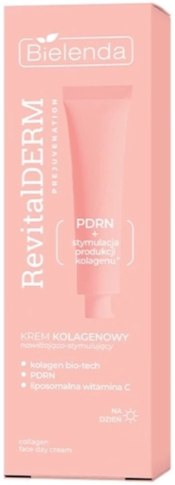 Bielenda Revital Derm Prejuvenation drėkinamasis ir stimuliuojantis kolageno dieninis kremas 40 ml