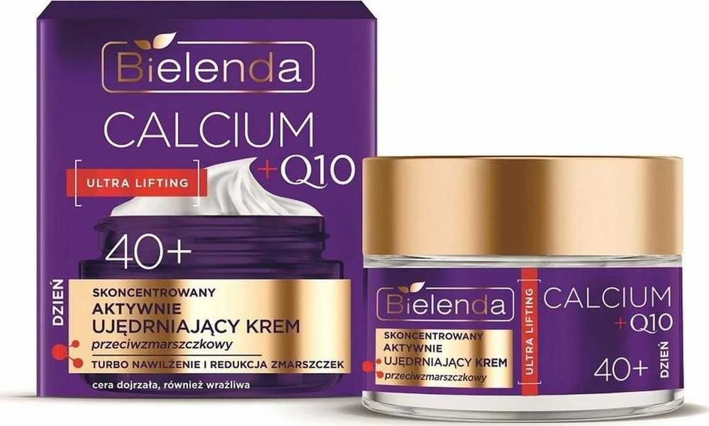Bielenda Kalcio + Q10 koncentruotas aktyviai stangrinantis dieninis kremas nuo raukšlių 40+ 50ml