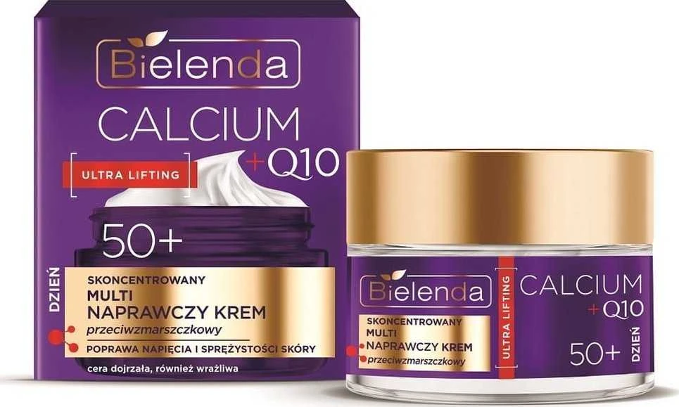 Bielenda Kalcio + Q10 koncentruotas daugiafunkcinis dieninis kremas nuo raukšlių 50+ 50ml