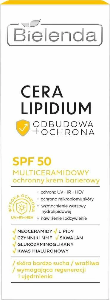 BIELENDA Skin Lipidium Reconstruction + Protection Multiceramide apsauginis barjerinis kremas SPF50 30 ml