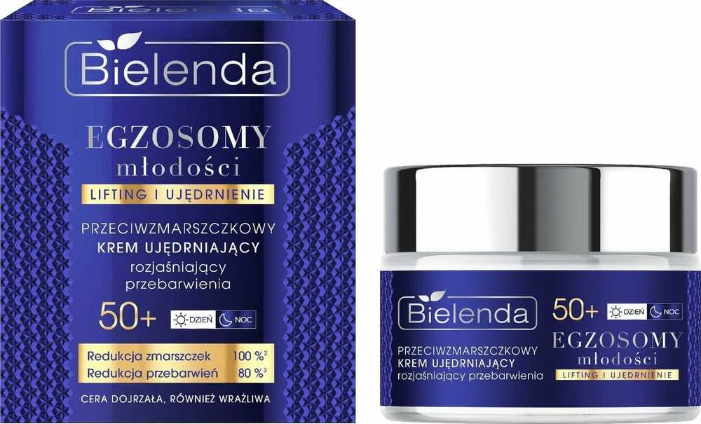 BIELENDA Exosomes of Youth stangrinamasis kremas nuo raukšlių, šviesinantis spalvos pakitimus 50+ dienai ir nakčiai 50 ml