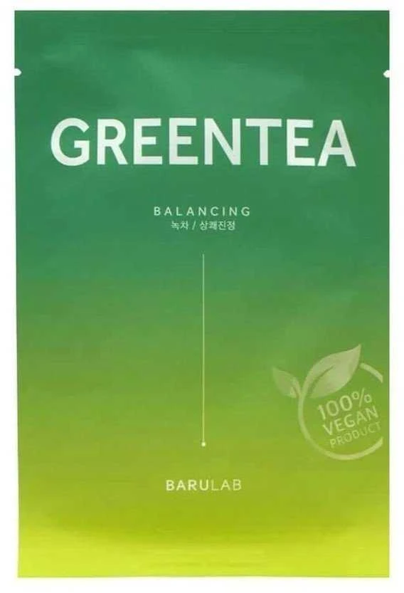 Barulab Žalias Tea Balancing Face Mask subalansuojanti lakštinė veido kaukė, 23 g