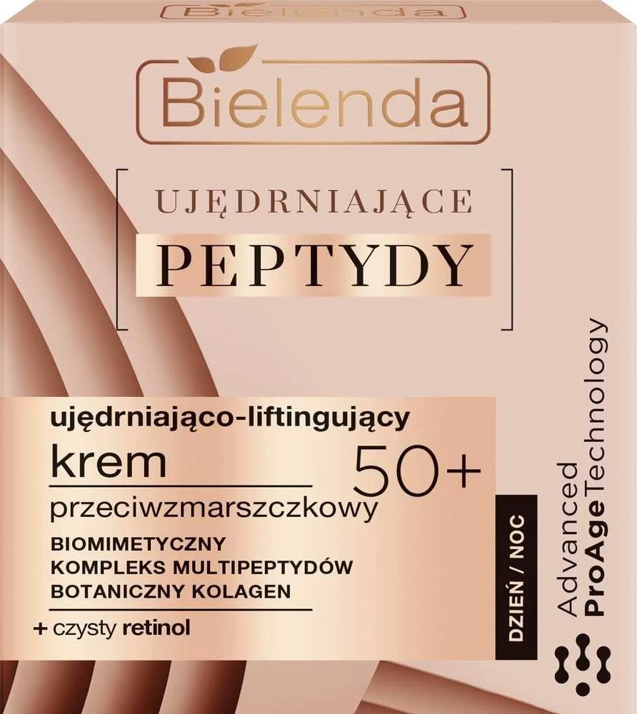 Bielenda Firming Peptides 50+ stangrinantis ir pakeliantis nuo raukšlių dieninis ir naktinis kremas 50ml