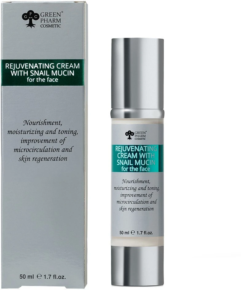 Bielenda Žalias Pharm Cosmetic Atjauninamasis veido kremas su sraigių gleivėmis 50 ml