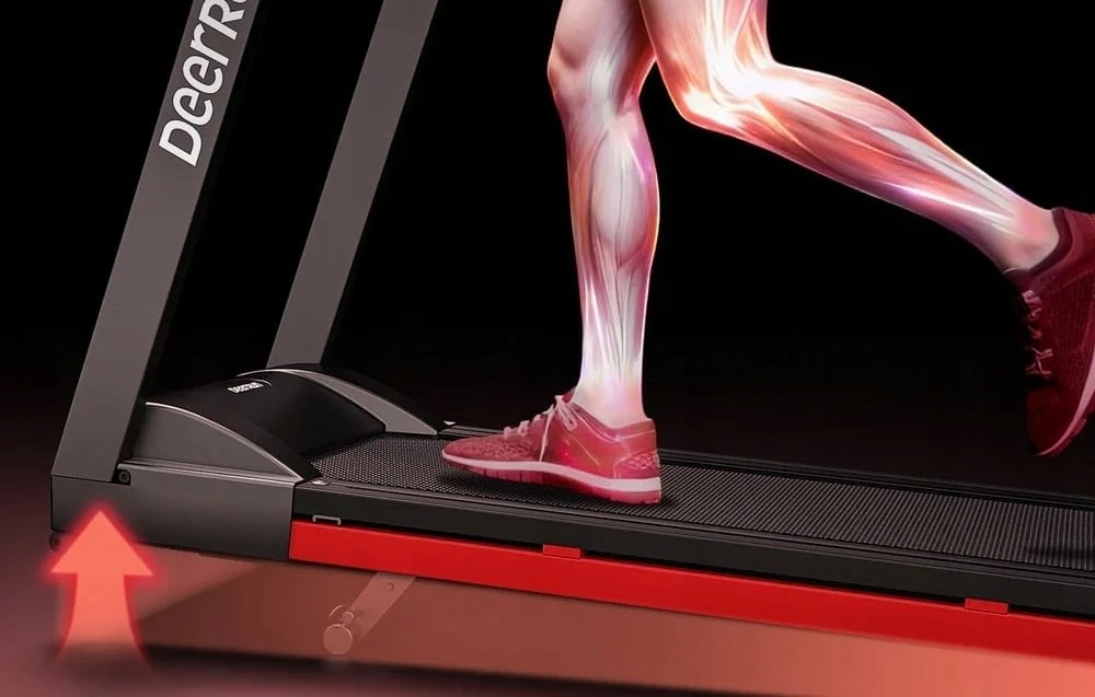 DeerRun A1 Pro Foldable Electric Treadmill (Juodas and Raudona)