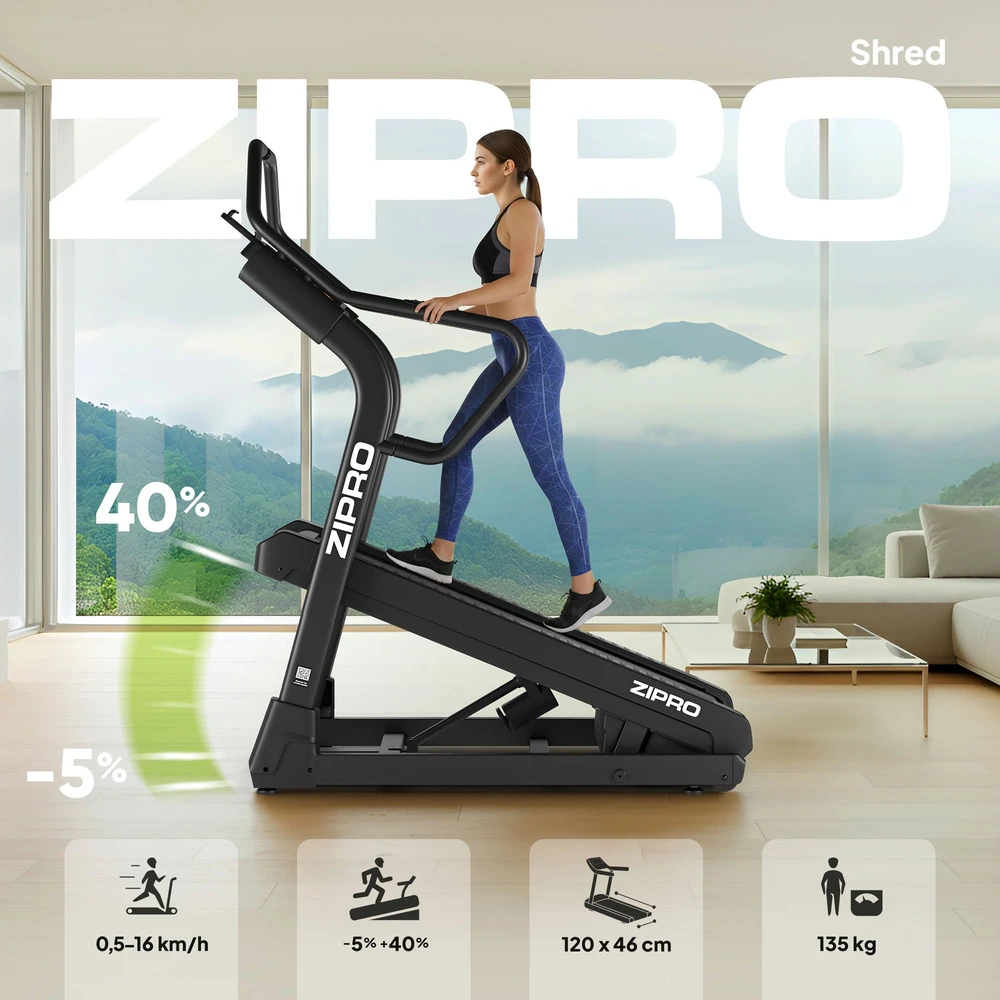 Bieżnia Zipro Shred su dużym nachyleniem 40%