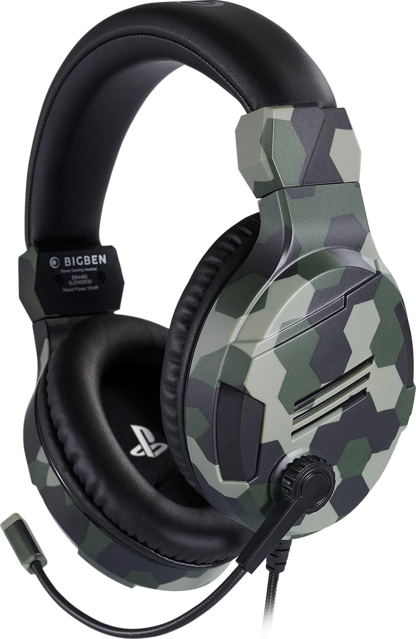 Nacon Big Ben Bigben Interactive PS4OFHEADSETV3G Ausinės be mikrofono ir ausinės su mikrofonu Laisvų rankų įranga Su lankeliu Kamufliažas