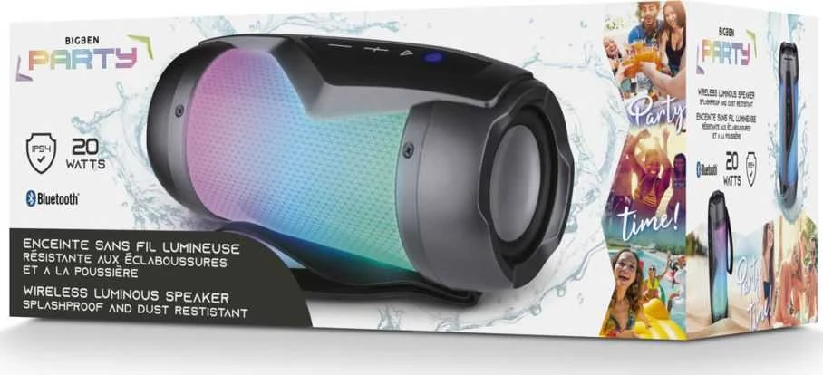 Big Ben Outdoor Luminous Speaker Party Mini IPX54 Autorius Bigben Juodas