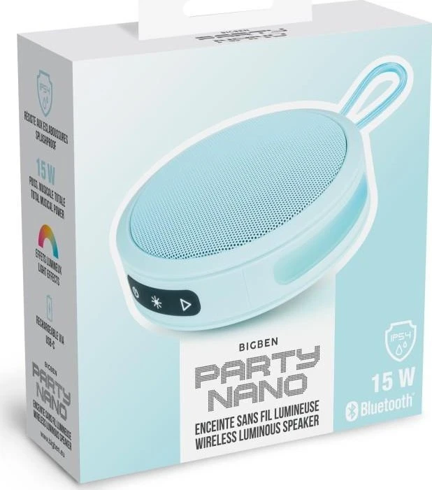 Big Ben Bluetooth Garsiakalbis - Bigben Party Luminous Garsiakalbis 15w Tws Mėlyna.