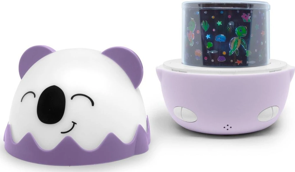 Hi Buddies ! Bigben Belaidis muzikinis naktinis šviestuvas su projekcija - violetinės spalvos | Koala
