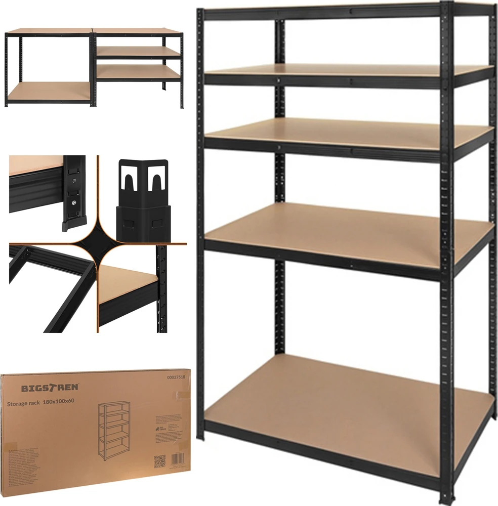 Lentyna magazynowy - juoda 180x100x60 Bigstren